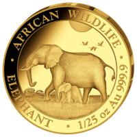 Somalia - 50 Shillings Elefant 2022 - 1/25 Oz Gold