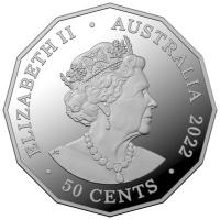 Australien - 0,5 AUD Platin Jubilum HM Queen Elizabeth II 2022 - Silber PP
