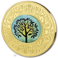 Kamerun - 500 Francs Trkiser Baum der Glcklichkeit / Turquoise Tree of Happiness 2021 - Silber PP