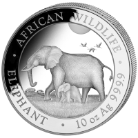 Somalia - African Wildlife Elefant 2022 - 10 Oz Silber