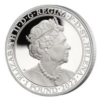 St. Helena - 1 Pfund Queen Elizabeth II Platinum Jubilee 2022 - 1 Oz Silber PP