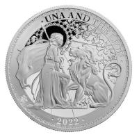 St. Helena - 2 Pfund Una and the Lion 2022 - 2 Oz Silber PP