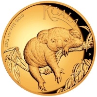 Australien - 100 AUD Koala 2022 - 1 Oz Gold HighRelief