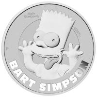 Tuvalu - 1 TVD Simpsons: Bart Simpson 2022 - 1 Oz Silber