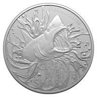 Australien - 5 AUD Gefährliche Tiere Great White Shark 2022 - 5 Oz Silber