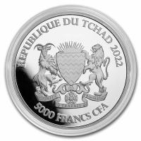 Tschad - 5000 Francs Mandala Zebra 2022 - 1 Oz Silber
