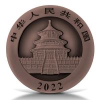China - 10 Yuan Panda 2022 - 30g Silber AntikFinish