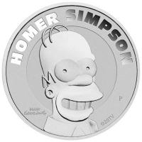 Tuvalu - 1 TVD Simpsons: Homer Simpson 2022 - 1 Oz Silber