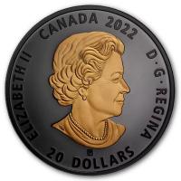Kanada - 20 CAD Black and Gold: Seeotter 2022 - 1 Oz Silber