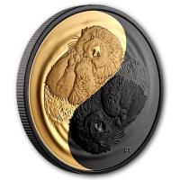 Kanada - 20 CAD Black and Gold: Seeotter 2022 - 1 Oz Silber