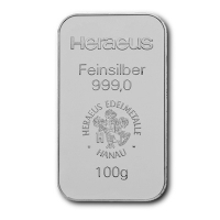 Silberbarren - 100g Feinsilber