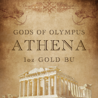 Tuvalu - 100 TVD Gods of Olympus: Athena 2022 - 1 Oz Gold