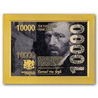 Tschad - 10000 Francs Vincent van Gogh: Cafe Terrace at Night 2022 - 2 Oz Silber Gilded