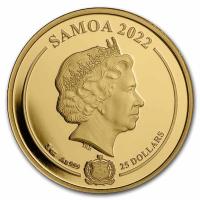 Samoa - 25 Dollar Looney Tunes Bugs Bunny 2022 - 1 Oz Gold