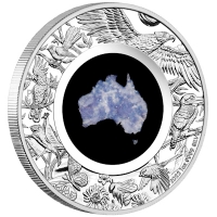 Australien - 1 AUD Great Southern Land Blue Lepidolite 2022 - 1 Oz Silber