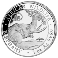 Somalia - African Wildlife Elefant 2022 - 1 Oz Silber Privy ANA