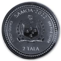 Samoa - 2 Tala Präkolumbien (1.) Haab Kalender der Maya 2022 - 1 Oz Silber