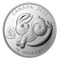 Kanada - 15 CAD Lunar Hase 2023 - 1 Oz Silber