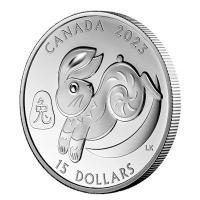 Kanada - 15 CAD Lunar Hase 2023 - 1 Oz Silber