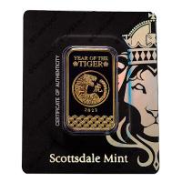 Goldbarren - Scottsdale Mint Lunar Tiger Certi-LOCK 2022 - 1 Oz Gold