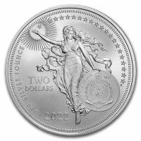 Niue 2 NZD Icons of Inspiration: Albert Einstein 2022 1 Oz Silber BU Rückseite