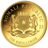 Somalia - 100 Shillings Elefant 2023 - 1/10 Oz Gold