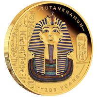 Tuvalu - 100 TVD Tutanchamun 2022 - 1 Oz Gold PP Color