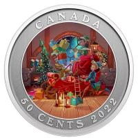 Kanada - 50 Cent Der Schlitten von Santa Claus 2022 - Sammlermnze