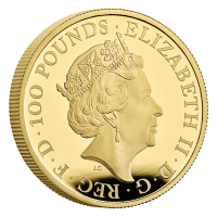 Großbritannien - 100 GBP Tudor Beasts (3.) Yale of Beaufort 2023 - 1 Oz Gold PP