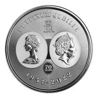 Cayman Islands 1 Dollar Queen Elisabeth Platinum Jubilee 1952 bis 2022 1 Oz Silber Rückseite