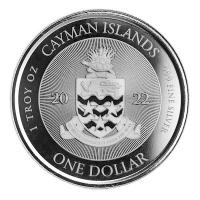 Cayman Islands - 1 Dollar Queen Elisabeth Platinum Jubilee 1952 bis 2022 - 1 Oz Silber