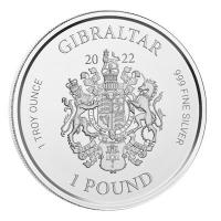 Gibraltar - 1 GBP Lady Justice 2022 - 1 Oz Silber