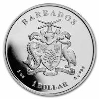 Barbados - 1 Dollar Karibischer Octopus 2022 - 1 Oz Silber