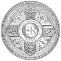 Tokelau - 10 NZD Queen Elisabeth II Platinum Jubilee 2022 - 5 Oz Silber mit Diamant