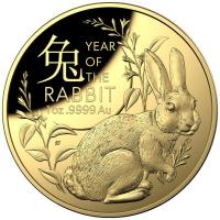 Australien - 100 AUD RAM Lunar Jahr des Hasen 2023 - 1 Oz Gold PP