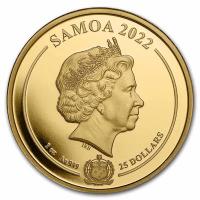 Samoa - 25 Dollar Looney Tunes Daffy Duck 2022 - 1 Oz Gold