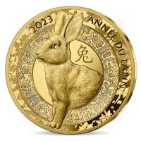 Frankreich - 50 EURO Lunar Jahr des Hasen 2023 - 1/4 Oz Gold PP