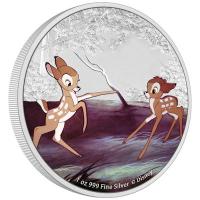 Niue - 2 NZD Disney 80 Jahre Bambi und Feline 2022 - 1 Oz Silber
