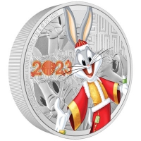 Niue - 10 NZD Looney Tunes(TM) Lunar Hase Bugs Bunny(TM) 2023 - 3 Oz Silber