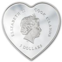 Cook Island 5 CID Butterfly / Brilliant Love 2023 Silber Proof Rckseite