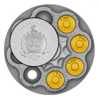 Niue - 5 NZD Gangsters (2.) Bonnie and Clyde - 2 Oz Silber HighRelief Gilded