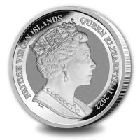 British Virgin Islands - 1 Dollar 75 Jahre Walking Liberty Half Dollar 2022 - 1 Oz Silber