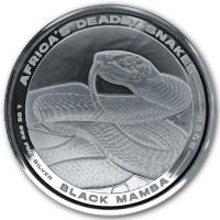 Kongo - 500 Francs Africas Deadly Snakes (1.) Black Mamba 2022 - 1 Oz Silber
