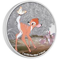 Niue - 2 NZD Disney 80 Jahre Bambi und Schmetterling 2022 - 1 Oz Silber