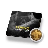 Kongo - 3000 Francs Gorilla 2022 - 1 Oz Gold (RAR Nur 100 Stck!!!)