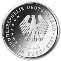 Deutschland 25 EURO Weihnachten (2.) Herrnhuter Stern 2022 Silber Spiegelglanz Rckseite