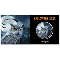 Kanada - 5 CAD Maple Halloween Spooky Owl - 1 Oz Silber Color