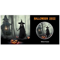 Kanada - 5 CAD Maple Halloween Witch Forest - 1 Oz Silber Color