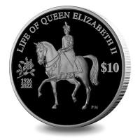 British Virgin Islands 10 Dollar Celebrating the life of HLM Queen Elizabeth II 2022 1 Oz Silber