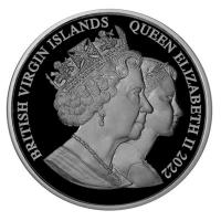 British Virgin Islands 10 Dollar Celebrating the life of HLM Queen Elizabeth II 2022 1 Oz Silber Rckseite